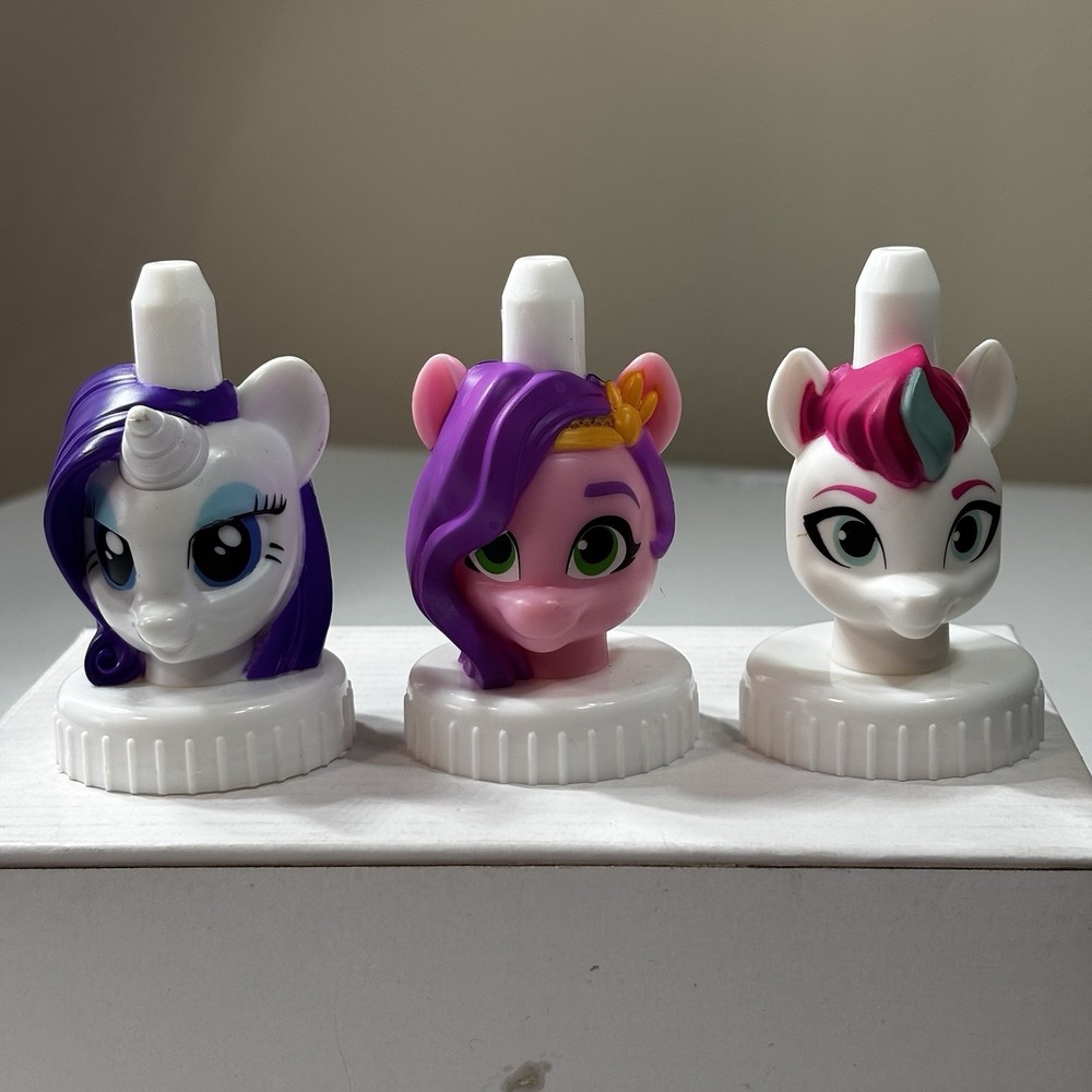 My Little Pony MLP Rainbow Rarity, Pipp, & Zipp Good 2 Grow Topper Spouts
